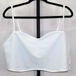 Camiseta sin mangas Wild Fable azul claro con borde blanco Butter Bliss nueva con etiquetas talla 3X RN#17730 - Imagen 1 de 5