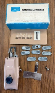 Vintage Sears Kenmore Sewing Machine Buttonhole Attachment Accessories Templates - Picture 1 of 6