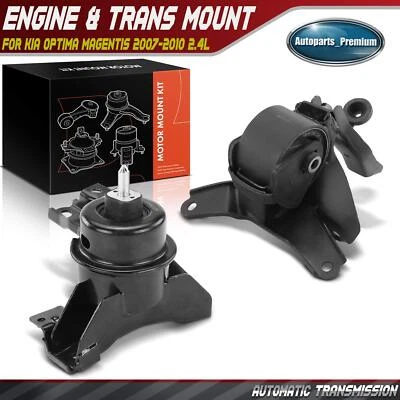 Soporte de motor y transmisión 2 piezas para Kia Optima Magentis 2007-2010 L4 2,4 L Foto 1 de 4