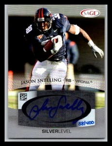 2007 SAGE Autographs Silver #A51 Jason Snelling 58/400 !! - Picture 1 of 2