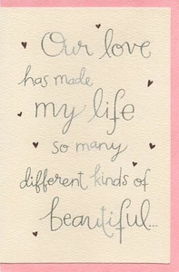 Biglietto romantico BUON ANNIVERSARIO, Beautiful Life Love di American Greetings +✉ - Foto 1 di 5
