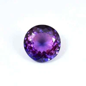 Purple-Blue Sapphire Natural 9.8 Ct Ceylon Round Cut Loose Certified Gemstone - Picture 1 of 4
