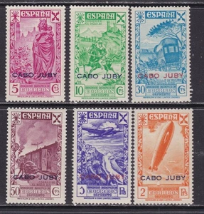 1943 - España - Cabo Juby - Edifil 12/17 - Historia del Correo Habilitados - MNH - Imagen 1 de 2