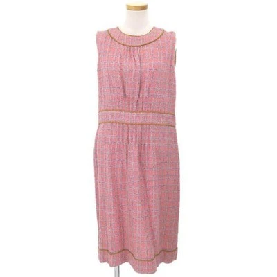 CHANEL 04P One-piece Dress Cotton Size 42 Pink Made in France Women's Clothing - Image 1 of 4