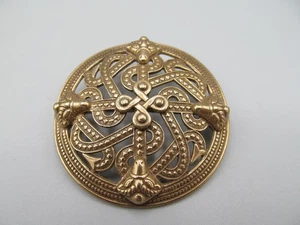 Art Nouveau Brooch Pin – Made in Finland Nordic Celtic Knot Kalevala Koru - Picture 1 of 3