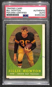 Billy Howton 1958 Topps #6 Autograph Signed Rookie Card Packers HOF Auto RC PSA - Picture 1 of 2