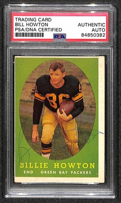 Billy Howton 1958 Topps #6 Autograph Signed Rookie Card Packers HOF Auto RC PSA - Image 1 of 2