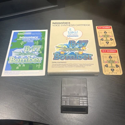 Intellivision Intellivoice B-17 Bomber 1982 Video Game with Manual & Overlays - Image 1 of 4