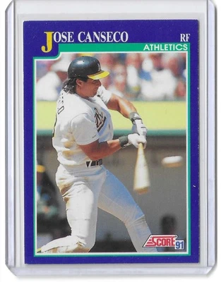 Jose Canseco 1991 Score Baseball #1 - MLB Oakland A's - Image 1 of 2