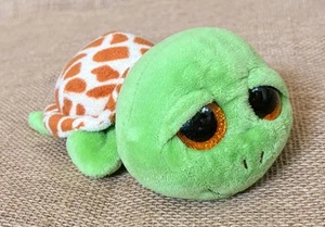 Juguete de peluche Ty Beanie Boos Zippy Turtle pequeño ojos grandes kitsch - Imagen 1 de 9