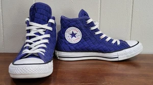 Converse All Star High Top Woven Blue Sneakers Unisex Men's 4.5 Women's 6.5  - Picture 1 of 10
