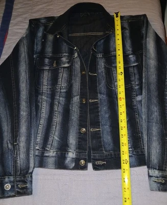 Chaqueta vaquera informal a rayas talla Y S M Foto 1 de 4
