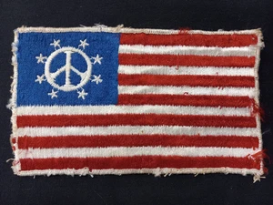 60er Jahre Hippie Peace Flagge Aufnäher - Bild 1 von 4