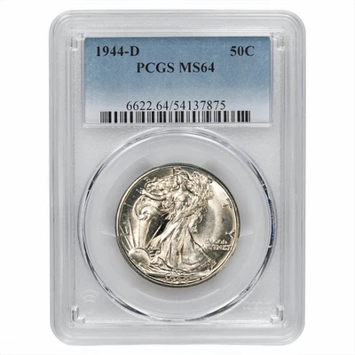 1944D Walking Liberty Half Dollar 50C PCGS MS 64 - Image 1 of 3