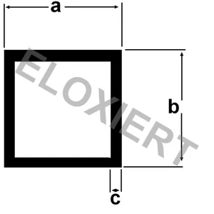 Alu Vierkantrohr 25x25x1,5mm ELOXIERT Aluminium 1m - Bild 1 von 2