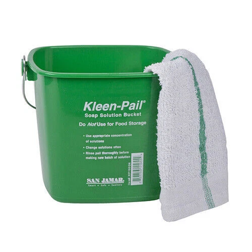 San Jamar 3 Qt. Green Cleaning Kleen-Pail - KP97GN