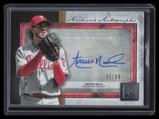 2020 Topps Museum Collection Archival Autographs AAAN Aaron Nola Auto 65/99