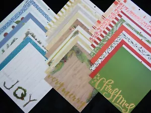 12X12 Scrapbook Paper Cardstock MAMBI Christmas Winter Holiday Rustic Nature 24 - Picture 1 of 10