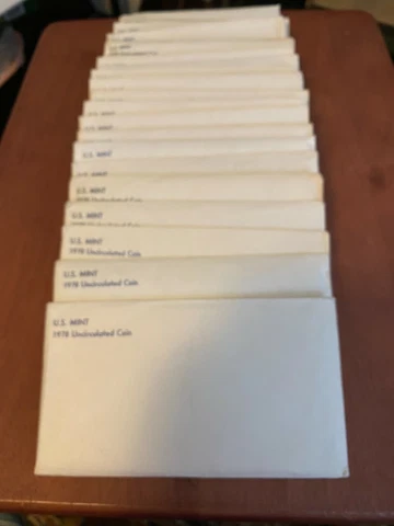 1978 U.S. Mint Set Uncirculated Original Treasury Envelope Cover