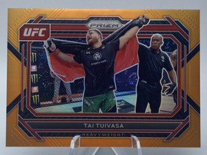 🐳 TAI TUIVASA /99 UFC 2023 Panini Prizm Orange Parallel No. 13