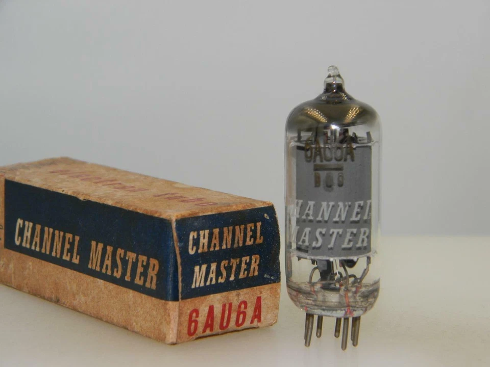 Channel Master Japan 6AU6A NOS NIB 3800gm Grey Plate Top D Get Serious Tube O973 - Image 1 of 4