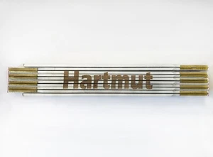 Zollstock mit Namen Hartmut Lasergravur Handwerkerqualität 2 Meter Hartmut - Bild 1 von 3