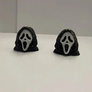 Set Of 2 Rare Vintage Scream Movie Ghost Face Candle Holders - Picture 1 of 5