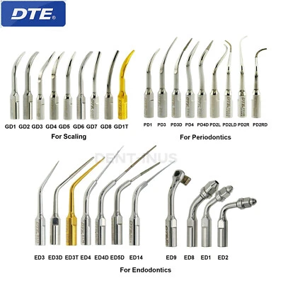 Woodpecker DTE Dental Ultrasonic Scaler Tips Endo Perio for SATELEC ACTEON NSK - Image 1 of 4