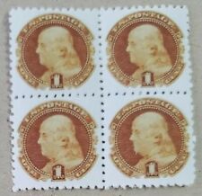 US Stamps SC #112 1869 1C Franklin Stamp Block Replica Place Holders