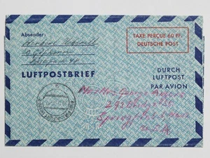 Ganzsache LF 4 Frankfurt 22.12.1950 in die USA - Picture 1 of 2