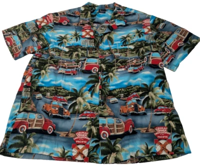 Camisa Hawaiana Coche Leñoso Kaukau Korner Vintage Royal Creations Hombres 3XL XXXL EE. UU. Foto 1 de 4