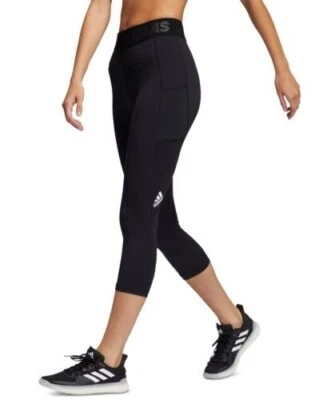 Adidas Womens Mid Rise Training Tights Black X-Small NWT - Image 1 of 4