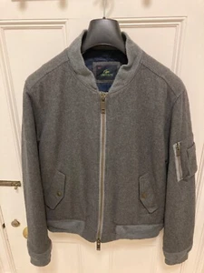 Lacoste Vintage Mens Grey Bomber Jacket Coat Size 50 Medium Made in France - Picture 1 of 12