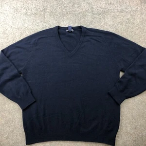 L.L. Bean Sweater Mens Large Blue Crew Neck Knit Preppy Cashmere Pullover - Picture 1 of 7
