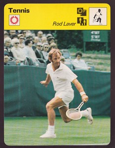 ROD LAVER Australia Tennis Player Photo 1977 UK SPORTSCASTER CARD #08-03