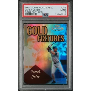 2001 Topps Gold Label Gold Fixtures #GF3 Derek Jeter PSA 9 - Pop 5 - 1:374 packs - Picture 1 of 4