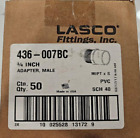Lasco 436-007BC 3/4" PVC Schedule 40 MIPT x Slip Male Adapter - Box of 50