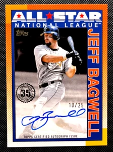 2025 Topps Series 2 Jeff Bagwell 90s All Star Orange Auto /25 #90AS-JBA - Picture 1 of 2