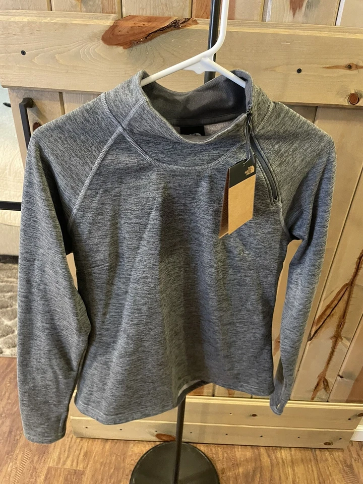 Sudadera para mujer The North Face Canyonlands 1/4 cremallera gris jaspeado talla pequeña Foto 1 de 4