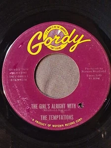 northern soul THE TEMPTATIONS The Girl's Alright With Me GORDY 7032 - Picture 1 of 2