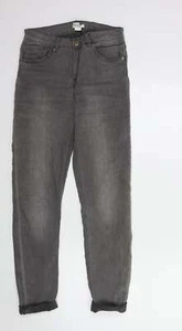 H&M Womens Grey Cotton Blend Skinny Jeans Size 10 L28 - Picture 1 of 12