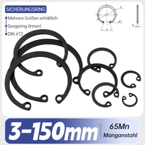 Anillo de seguridad interior de acero al manganeso para agujeros Seegerring anillo explosivo Φ 3 mm-150 mm - Imagen 1 de 71