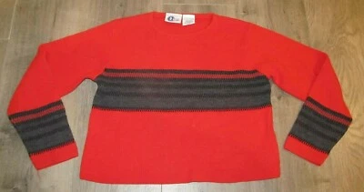 BOY'S ARIZONA JEAN COMPANY ACYRLIC SWEATER SIZE M MEDIUM RED BLACK PURPLE - Image 1 of 2