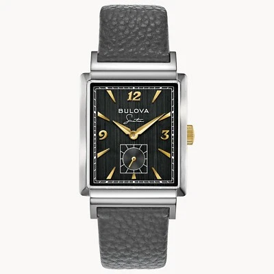 Bulova Men's Classic Frank Sinatra Quartz Gray Silver Leather Watch 30 MM 98A261 - Image 1 of 4