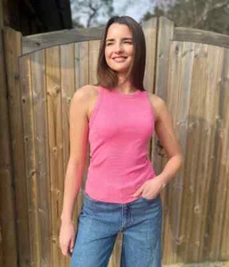 Ex M*S Womens Cotton Rich Ribbed Stretch Slim Fit Racerback Vest Top Pink Black - Picture 1 of 36