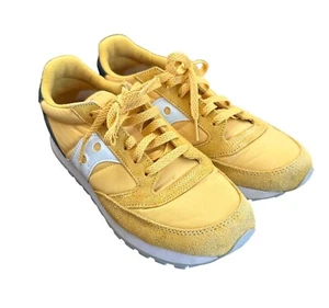 Sneakers Saucony Jazz Originals donna 9,5 nylon scamosciato stringate anni 80 retrò giallo - Foto 1 di 10