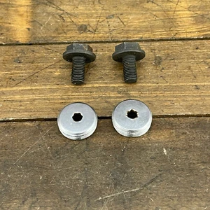 Vintage Shimano Dust Caps Crank Arm Alloy Metal Bolts Caps 80s 90s MTB - Picture 1 of 10