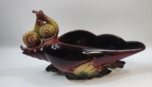 Beautiful Vintage Hull Ebb Tide Conch Shell & Snails Console Bowl E-12 See Pics - Picture 1 of 10