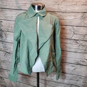 Simply Vera Vera Wang Green Open Front Blazer Light Weight Jacket Size XS NWT - Picture 1 of 7