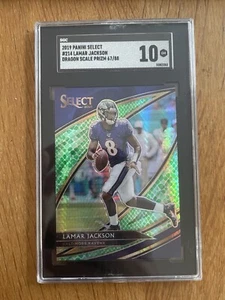 Lamar Jackson 2019 Panini Select Field Level Dragon Scale Prizm /88 SGC 10 - Picture 1 of 3